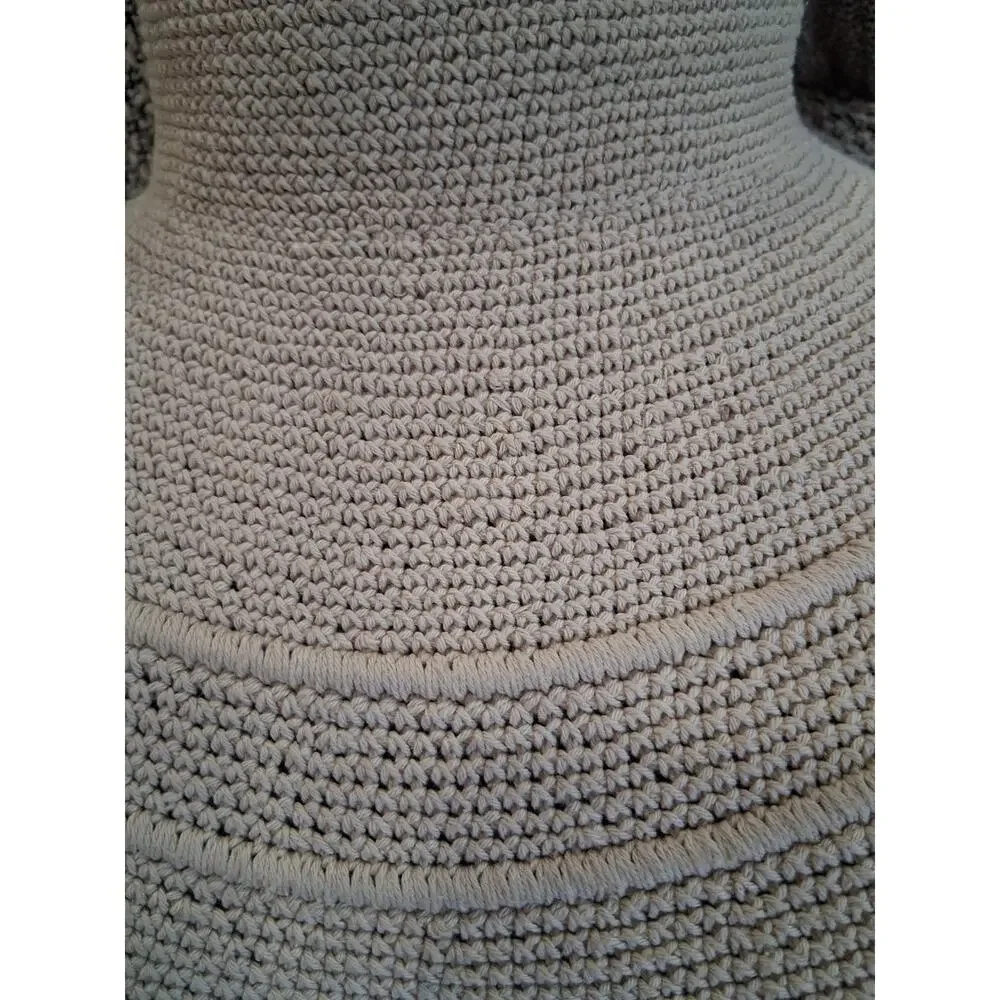 San Diego Hat Co Floppy Sun Hat Wide Brim Neutral Tan 100% Cotton Beach Summer - Picture 2 of 9